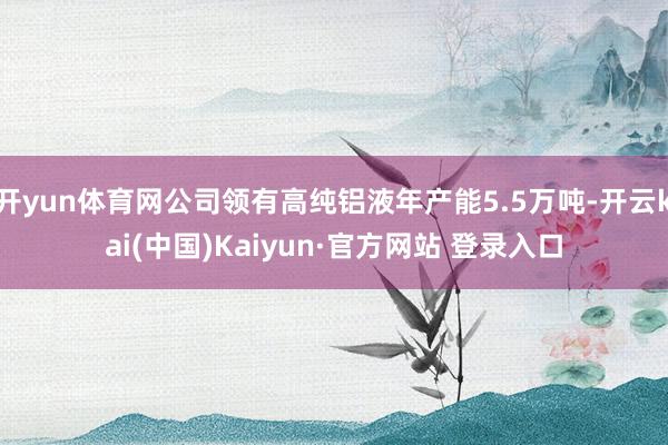 开yun体育网公司领有高纯铝液年产能5.5万吨-开云kai(中国)Kaiyun·官方网站 登录入口